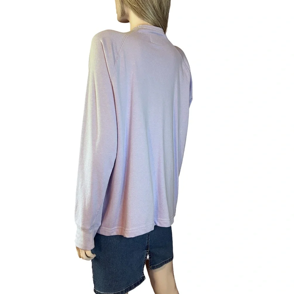 Champion Sweatshirt Top Pullover Sweater Lilac ¼ Zip Front Long Sleeve Branded - Picture 5 of 12